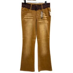 Vintage‎ Duchesse Flared Bell Bottom Corduroy Pants size 7/8 NWT Y2K Western